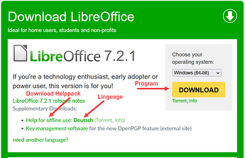 LO Download - Sprache und Download