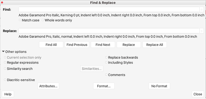 Extraneous formatting directive