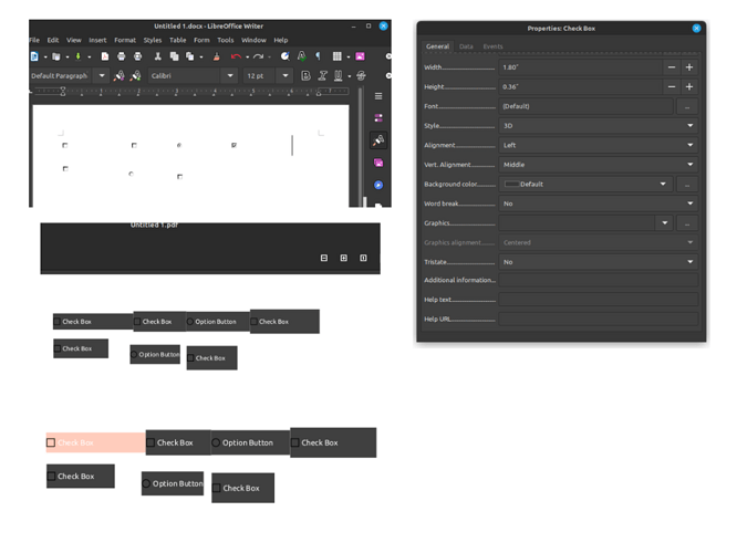 Check Box changing to black when exporting to PDF -screenshots