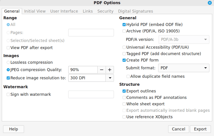 no range options