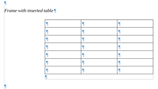 128270 HB Table inserted in frame