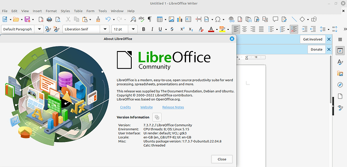 LibreOffice old version