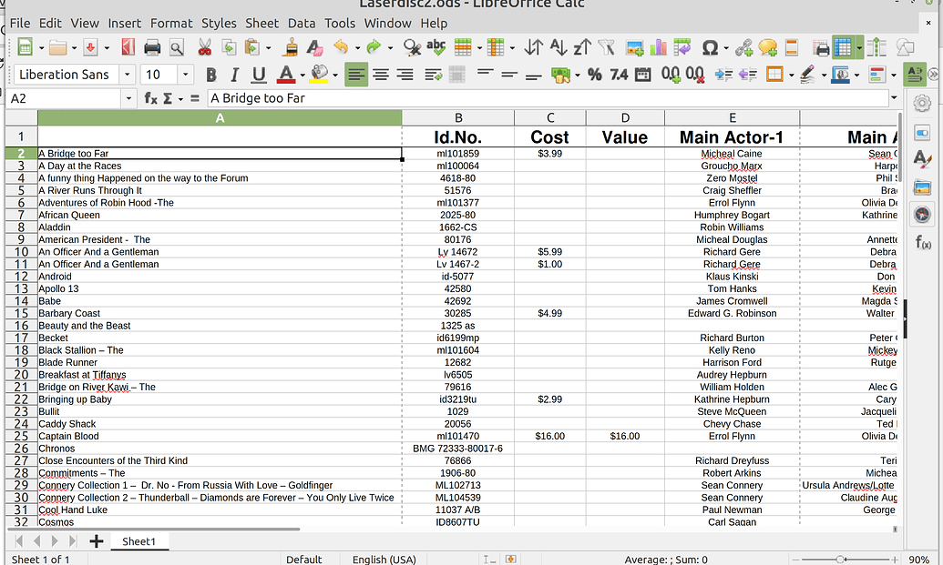 libreoffice spreadsheet