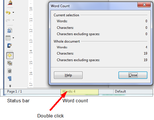 Character count - English - Ask LibreOffice