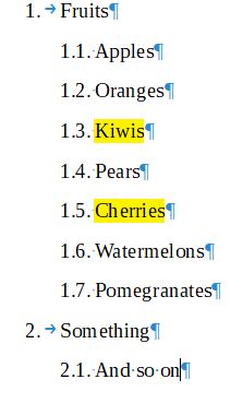highlight Kiwis and Cherries