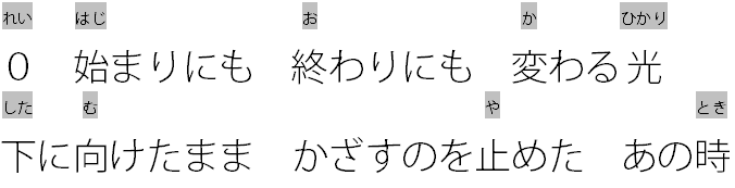 rendering of furigana/ruby text