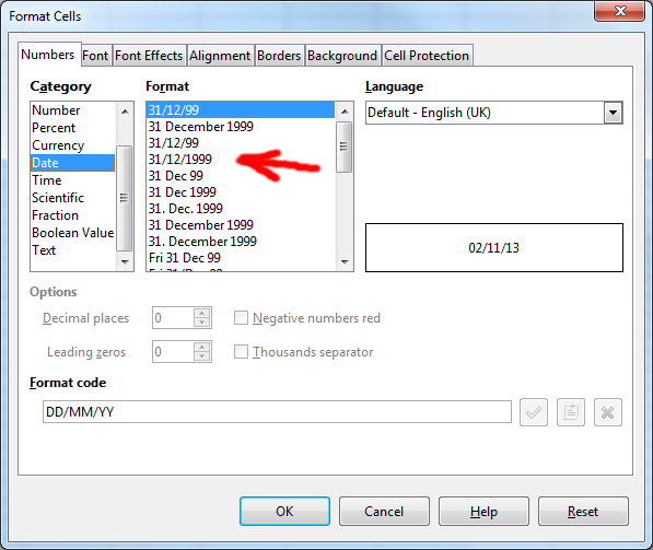 setting-a-default-date-format-microsoft-excel