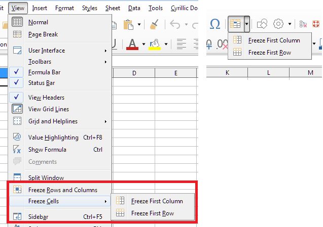 How do I freeze rows columns English Ask LibreOffice