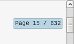 page number scrolling tooltip