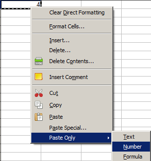 Paste from context menu