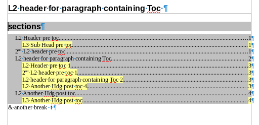 This ToC includes index of its own content