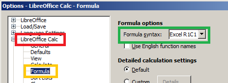 Choose Tools - Options - LibreOffice Calc - Formula