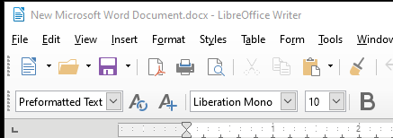 libreoffice alwasy save as word file