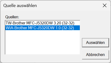125324 HB Scannen Quelle Auswählen