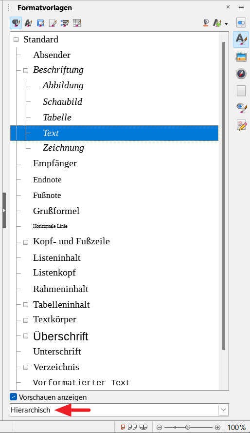 Formatvorlagen Welche Für Den Normalen Fließtext Deutsch Ask Libreoffice