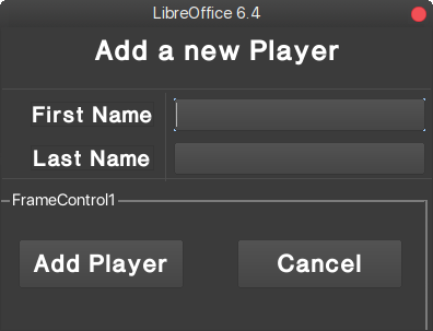 Add Player Form