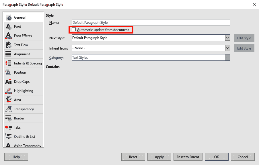 AutomaticUpdateFromDocument