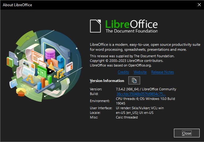 LibreOffice About