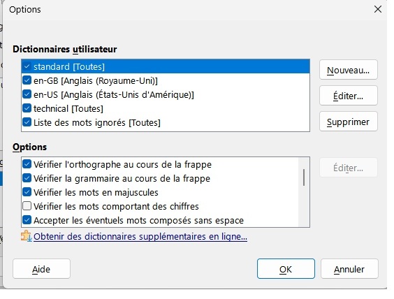 Option correcteur