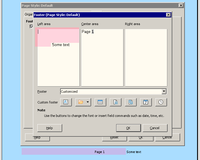 Left to right header text