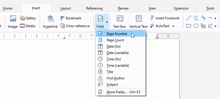 TabbedInsertPageNumber