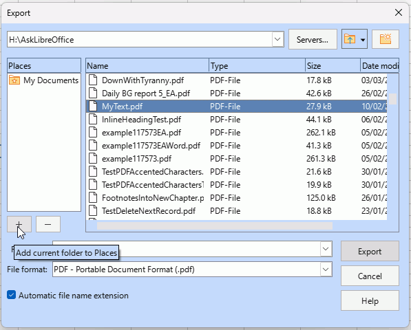 LibreOfficeDialoguePinnedDocuments