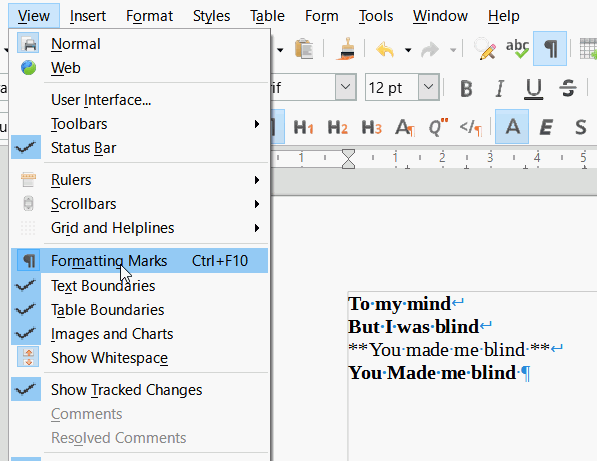 ViewFormattingMarks