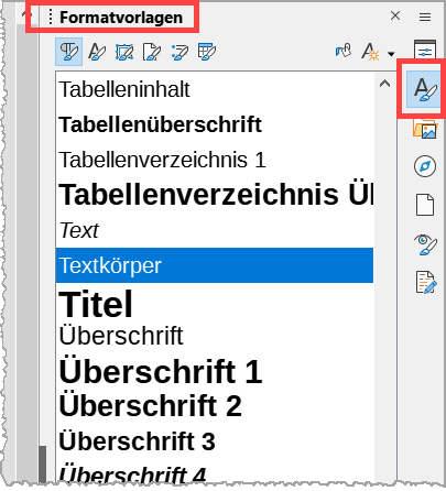 82143 HB Seitenleiste Formatvorlagen