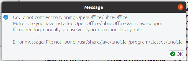use jabref with libreoffice