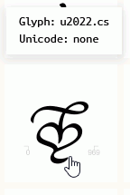 NoUnicodeForGlyph