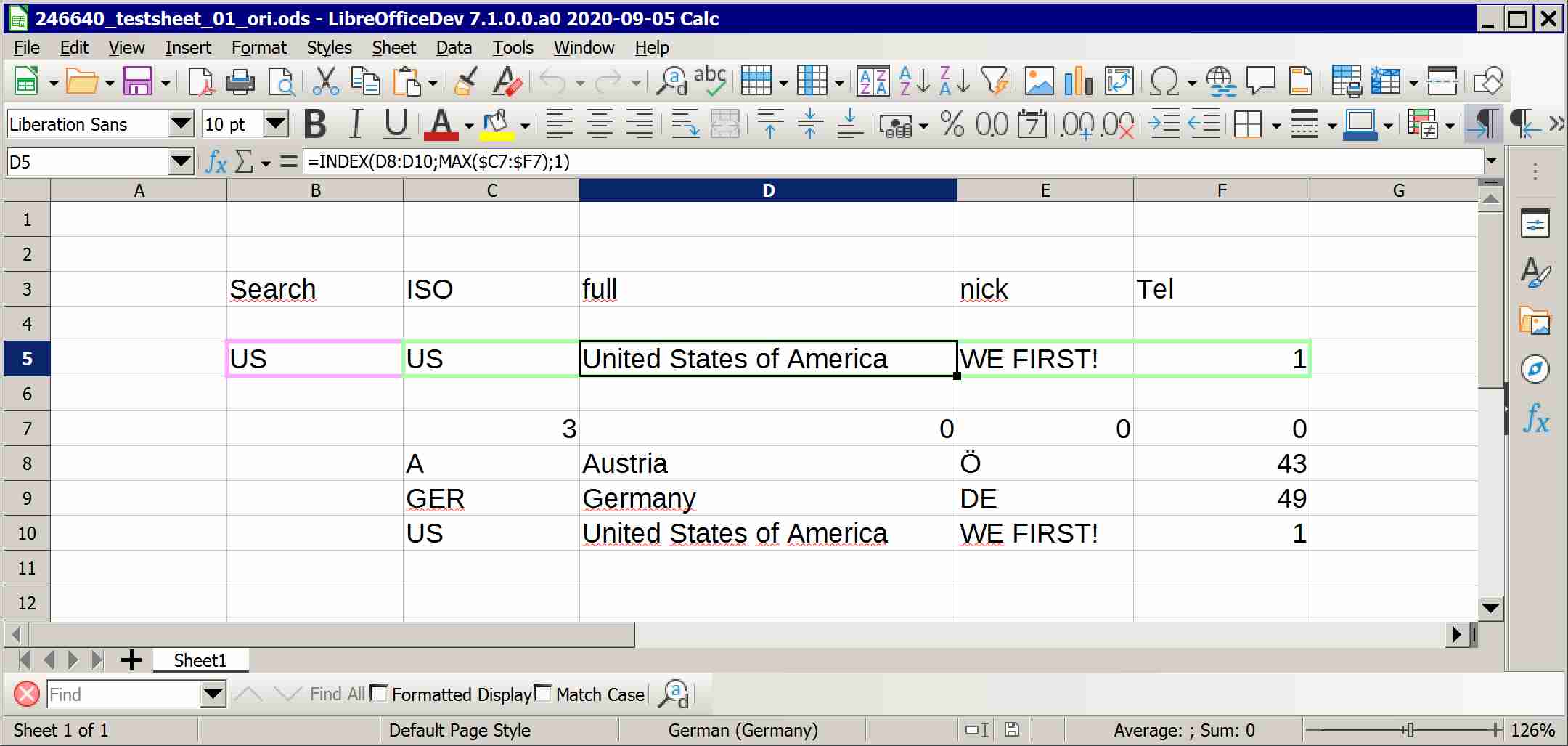 Formula To Give Country Name From Country Code English Ask Libreoffice