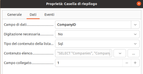 List box properties