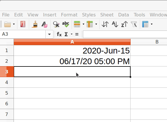 Calc uses the American date format