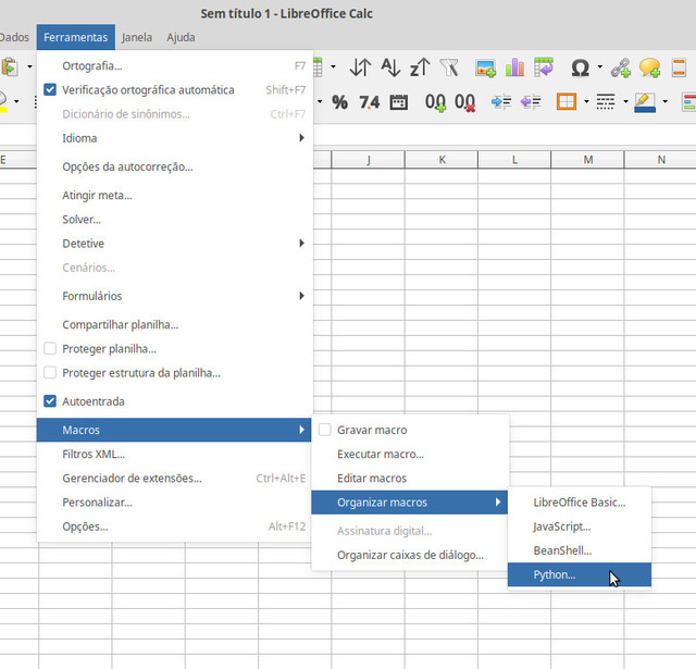 Tabela em excel