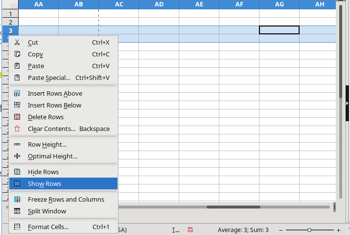 How To Unhide In Libreoffice