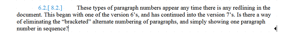 Multiple Bracketed Paragraph Numbers with Track Changes - English - Ask ...