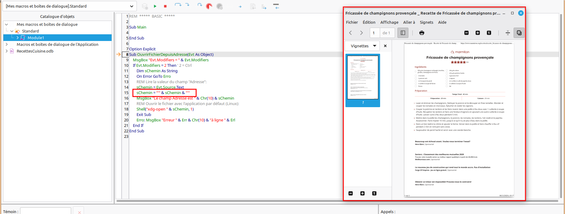 Lien avec un fichier - Français - Ask LibreOffice