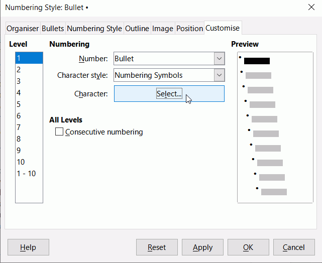 Shortcut For Bullet Points In Onenote Mgmain