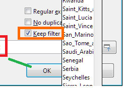 keep filter criteria