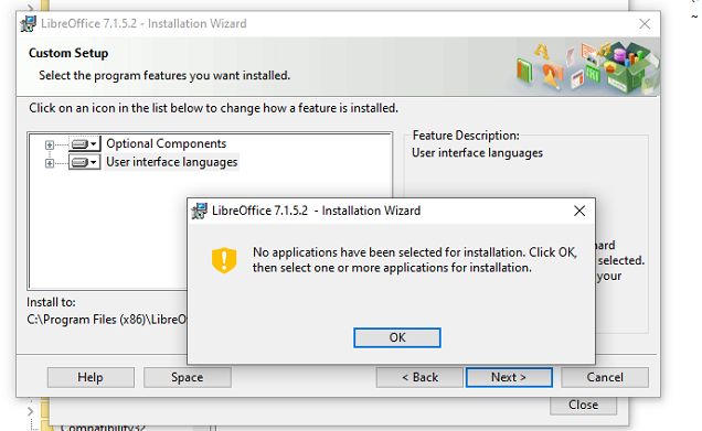 LibreFailInstall