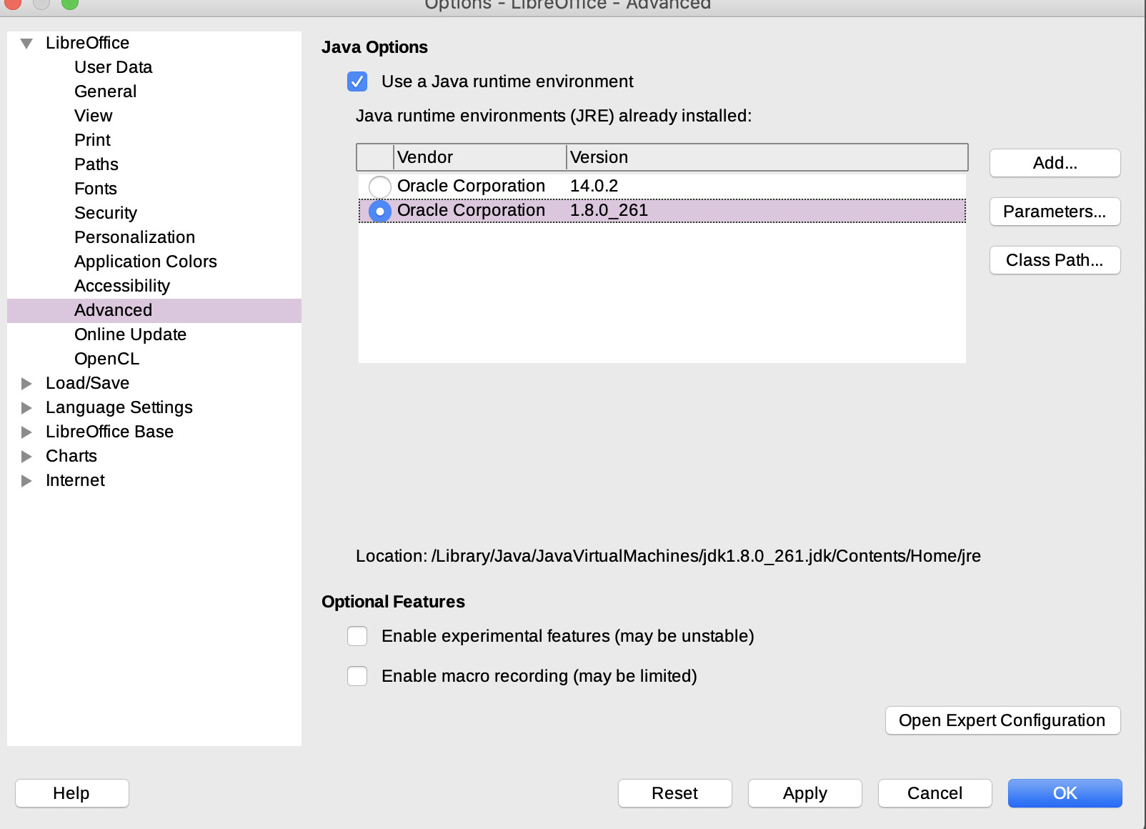 install java runtime environment mac