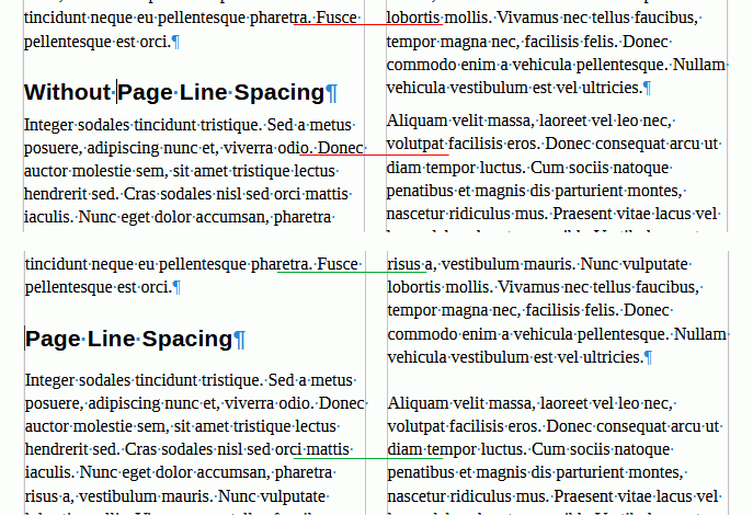 EffectOfPageLineSpacing