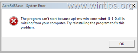 Api-ms-win-core-winrt-l1-1-0.dll blocking document opening - English ...