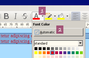 Font color automatic