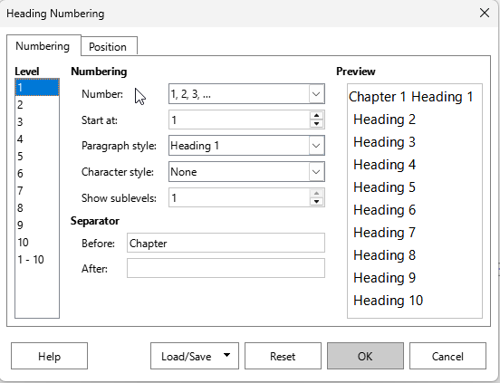 HeadingNumbering