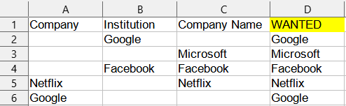 merge cells libreoffice