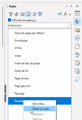 EditerLeStylePremierePage