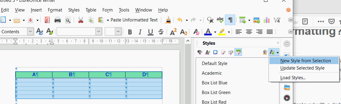 how-can-i-format-a-writer-table-with-first-and-last-columns-having-no-special-formatting