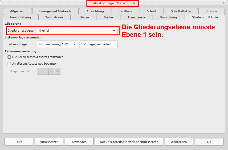 AbsatzvorlageUeberschriftA_Gliederung