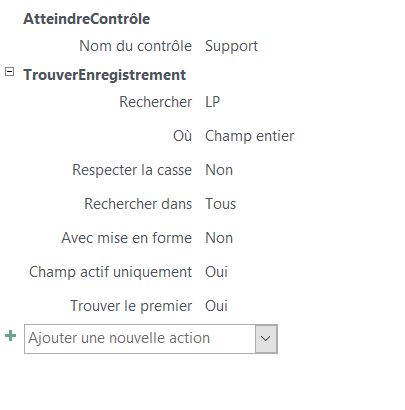 macro recherche spécifique